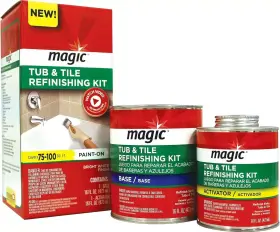 Magic 070048031243 3124 Tub And Tile Refinishing Kit - Bright White Paint On