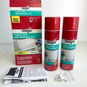 3020-31746a-0116 Magic Tub And Tile Refinishing Kit Spray-on Two Part Bright White Aerosole