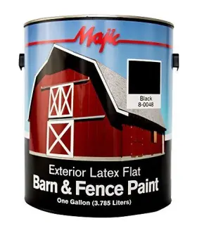8-0048-1 Majic 052752004812 Paints Latex Flat Barn And Fence Paint 1-gallon Black