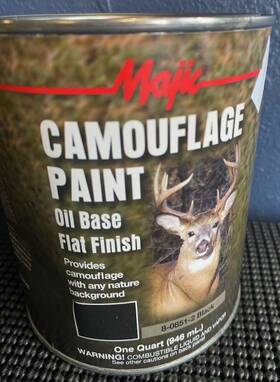 Majic 052752085125 Paints 8-0851-2 Camouflage Paint Oil Base Flat Black 1 Quart