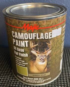 Majic 052752085224 Camouflage Paint Oil Base Flat Finish Khaki 8-0852-2 One Quart 946ml