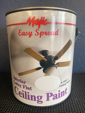 Majic 8-1001-1 - Interior Latex Flat Ceiling Paint- White- 1 Gallon