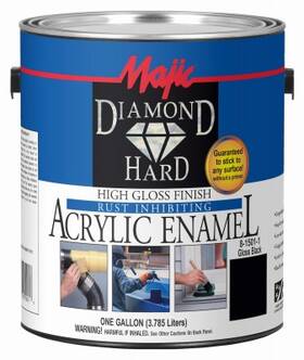 Majic 8-1501-1 4 Pack - Diamondhard Anti-rust Acrylic Paint High Gloss Black Gallon