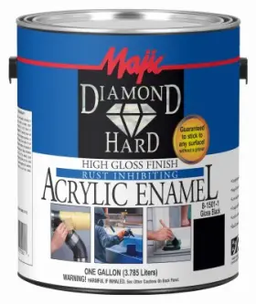 8-1501-1 Majic 4 Pack - Diamondhard Anti-rust Acrylic Paint High Gloss Black Gallon