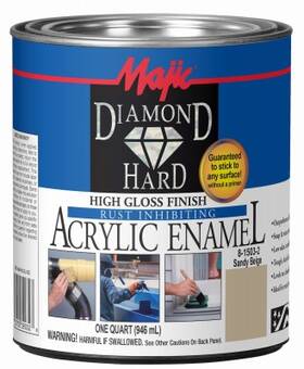 Majic 8-1503-2 Diamondhard Anti-rust Acrylic Paint High Gloss Sandy Beige Quart -