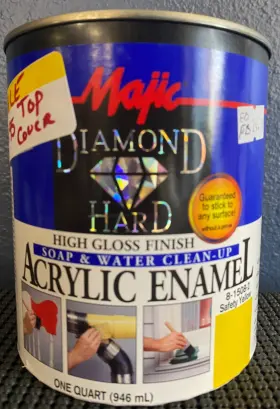 8-1508-2 Majic Diamond Hard Acrylic Enamel High Gloss Safety Yellow 1 Quart-damaged Can
