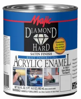 8-1592-2 Majic 4 Pack - Diamondhard Anti-rust Acrylic Paint Satin White Tint Base 2 Quart 8-159