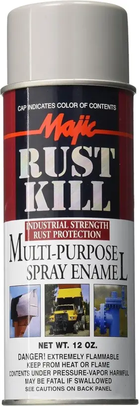 8-2011-8 Majic Paints 12 Oz. Navy Gray Rust Kill Enamel Spray