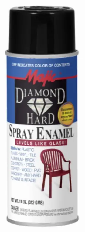 8-21501-8 Majic Diamond Hard 11 Oz Can Of Gloss Black Spray Enamel Paint
