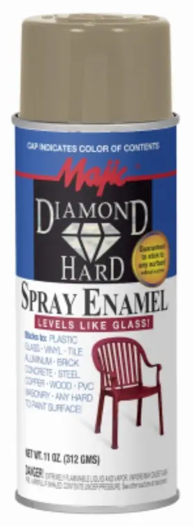 8-21503-8 Majic Diamond Hard 11 Oz Can Of Gloss Beige Spray Enamel Paint