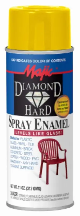 8-21508-8 Majic Diamond Hard 11 Oz Can Of Gloss Yellow Spray Enamel Paint