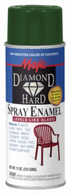8-21517-8 Majic Diamond Hard 11 Oz Can Of Gloss Green Spray Enamel Paint