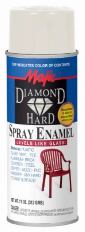 8-21519-8 Majic Diamond Hard 11 Oz Can Of Gloss Off White Spray Enamel Paint