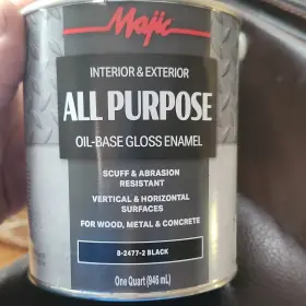8-2477-2 Majic Oil-base Gloss Enamel Black Paint Quart 946 Ml