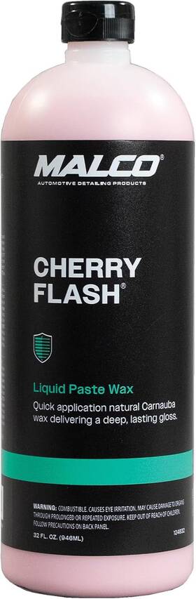 Malco 124832 Cherry Flash Automotive Liquid Paste Wax Gloss And Protection For Cars 32oz