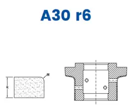 Sc64006 Marmoelettromeccanica A30 R6 30mm Eased Edge Radius - Line 60 Bore 35
