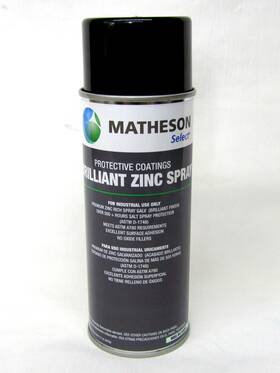 Matheson Select 812648020483 Brilliant Zinc Spray Protective Coating 12oz Aerosol Can