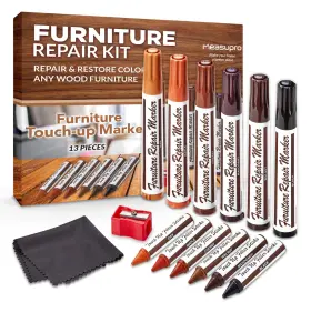 Measupro 850055999282 Wood Scratch Repair Kit Markers - Set Of 13 And Stain Furnit