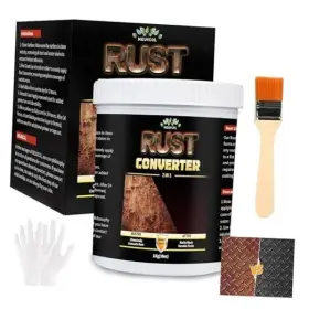 Usrust-01 Meuvcol 2-in-1 Rust Converter And Metal Primer Black Inhibitor Paint For 35 Floz