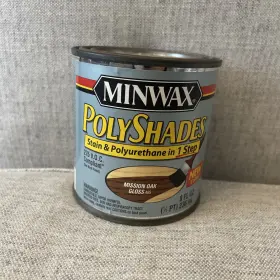 Minwax 027426217850 New Polyshades Semi-transparent Gloss Mission Oak Oil-based Stain 0.5 Pt