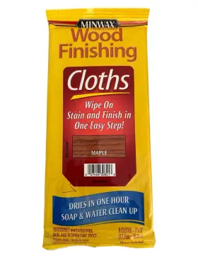 Minwax 027426308213 Wood Finishing Maple Wipe On Stain And Finish Cloths 8ct New
