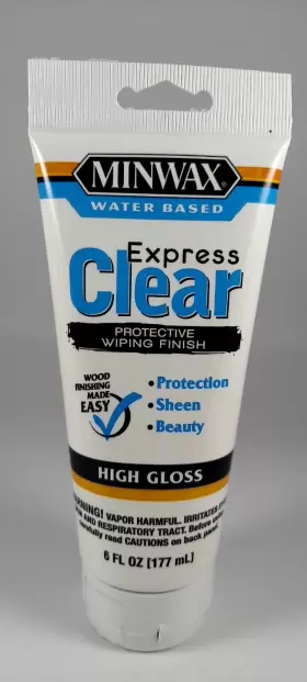 Minwax 027426408012 Express Clear High Gloss 6 Fl Oz Protective Wiping Finish Water Based