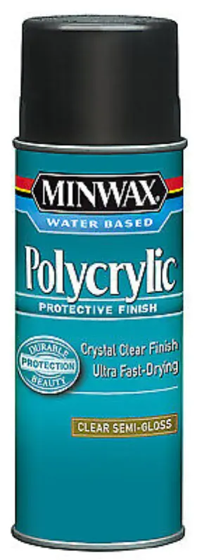 34444 Minwax Polycrylic Aerosol Semigloss Water-based Finish 11.5 Oz