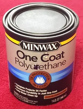 356050000 Minwax One Coat Transparent Polyurethane Satin Clear Semi Gloss 3x Protect 1 Qt