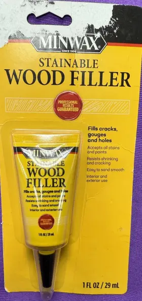 42851 Minwax Stainable Wood Filler Paintable In/outdoor Repairs Cracks Holes 1oz