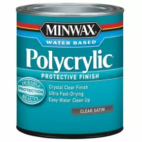 63333 Minwax Quart Clear Satin Water Based Polycrylic Finish