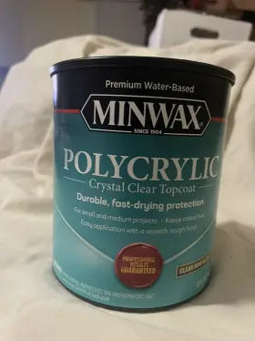 64444 Minwax Polycrylic Clear Semi-gloss Crystal Topcoat 1 Quart 32oz