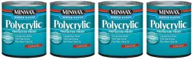 65555444-4 Minwax 65555444 Polycrylic Protective Finish Water Based Quart Gloss - 4 Pa