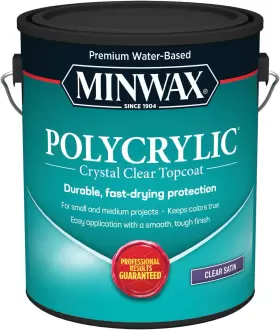 13333 Minwax 689719542508 1 Gal Clear Polycrylic Water-based Protective Finish Satin