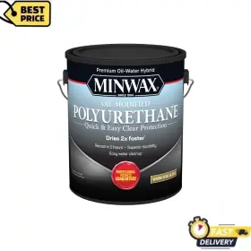710320000 Minwax Water-based Oil-modified Polyurethane Warm Semi-gloss Clear 1 Gallon