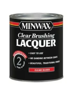 L-15500-000a Minwax Clear Brushing Lacquer Gloss 32 Fl. Oz