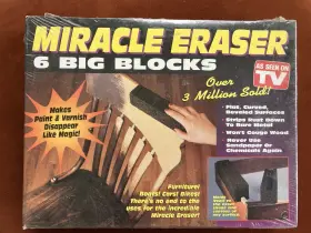 Miracle Products 618980004972 Eraser 6 Big Blocks Paint Varnish Disappear Strips Tv New In Box
