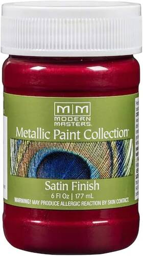 Modern Masters 10601888 6 Oz Me206 Ruby Metallic Paint Collection Satin Finish