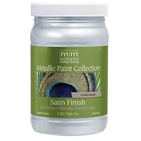 Me657 Modern Masters 740774920141 1 Quart Flash Blue Metallic Paint Collection Water-based Decorative