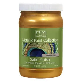 Me659 Modern Masters 740774920165 Quart Olympic Gold Metallic Paint Collection Satin Water-based Decorative