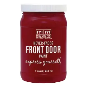 275268 Modern Masters 740774951107 Quart Passionate Front Door Paint Water-based Exterior Enamel