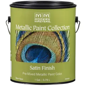 Me700 Modern Masters 740774995620 1 Gal Black Pearl Metallic Paint Collection Satin Water-based Decorati
