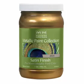 Me289 Modern Masters 740774998461 1 Quart Brass Metallic Paint Collection Water-based Decorative