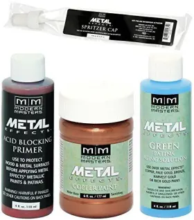 Modern Masters 742137758088 Metal Effects Copper Paint And Green Patina Kit 4-ounce