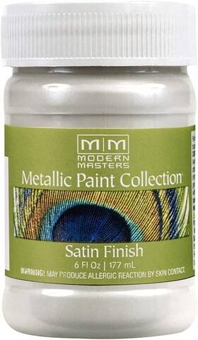 Modern Masters Me23806 6 Oz Me206 Pearl White Metallic Paint Collection Satin Finish
