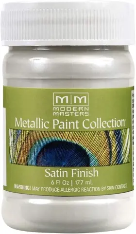 Me23806 Modern Masters 6 Oz Me206 Pearl White Metallic Paint Collection Satin Finish