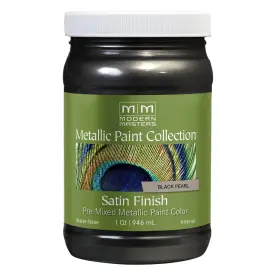 Me70032 Modern Masters Metallic Satin Paint Black Pearl 32oz Water Low Voc Interior Use
