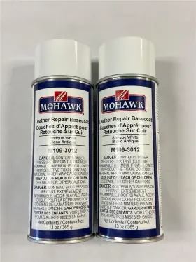 M109-3012 Mohawk 663392004034 Lot Of 2 Leather Repair Basecoat Antique White