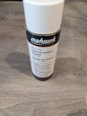Mohawk M104-f202 Colored Lacquer Enamel Spray White Flat