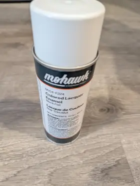 M104-f224 Mohawk Colored Lacquer Enamel Spray Paint Black Flat