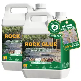 Sfs062 Molyly Rock Glue For Landscaping - 2 Gallon Mulch Clear/transparent